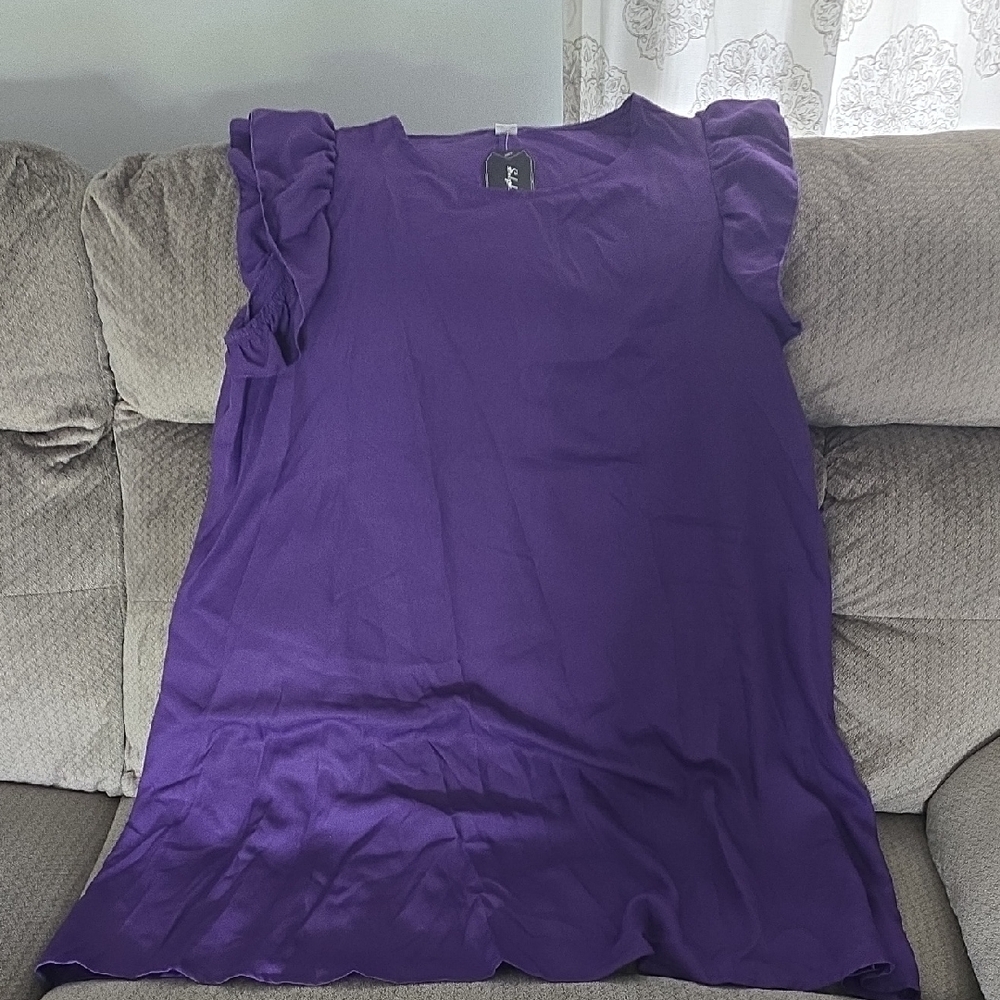 Purple Ruffle Sleeve